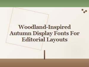 Woodland Autumn Fonts for Editorial Design